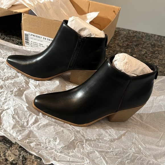 Just Fab black Caviar ankle boot NIB 7 - Picture 4 of 8